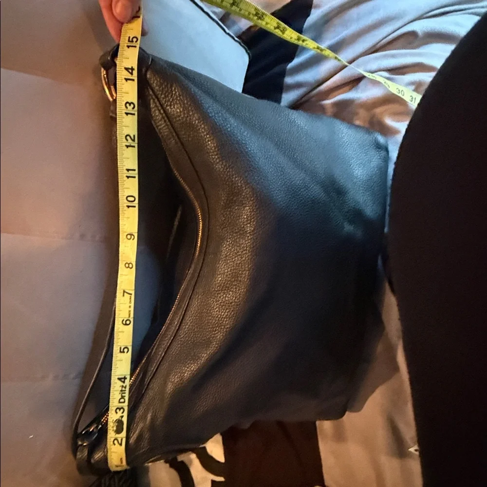 Gucci Black Leather Hobo Bag with Gold Hardware